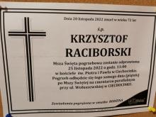 Zmarł Krzysztof Raciborski, były Nadleśniczy Nadleśnictwa Elbląg